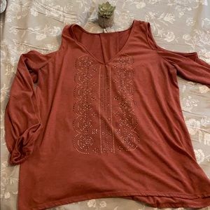 Women’s Size XL Knox Rose Cold Shoulder Shirt